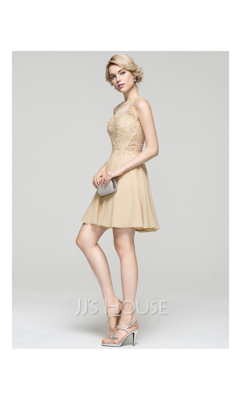 Size 2 Lace Nude A-line Dress on Queenly