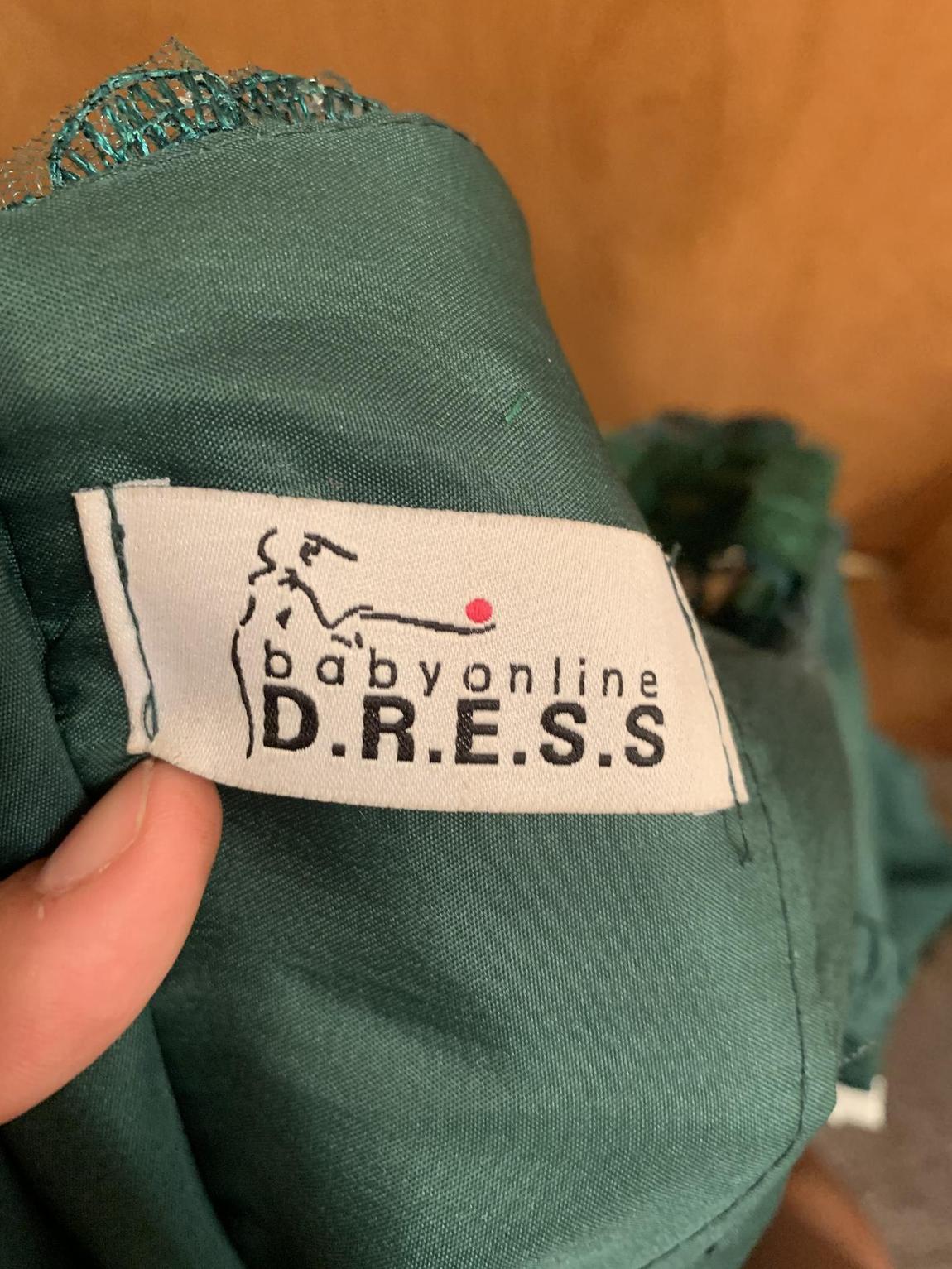 Babyonline D.R.E.S.S Size 14 Off The Shoulder Emerald Green Mermaid Dress on Queenly