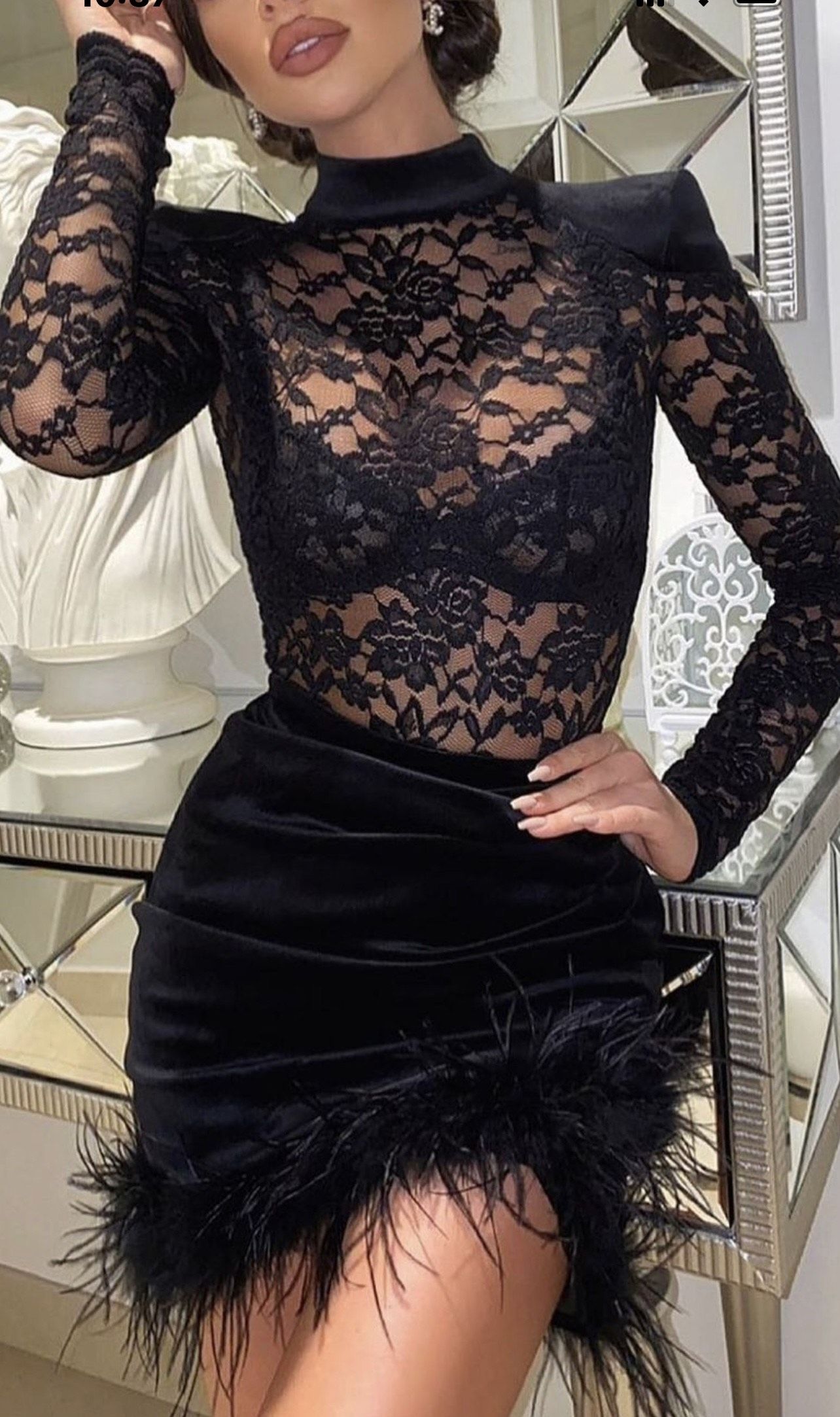 Nadine Merabi Size 2 Satin Black Cocktail Dress on Queenly