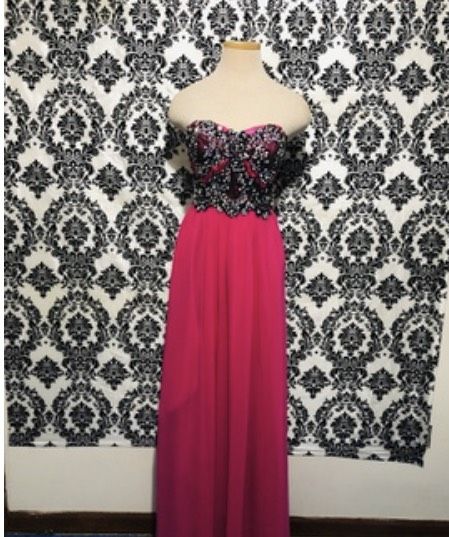 Size 8 Hot Pink Floor Length Maxi on Queenly
