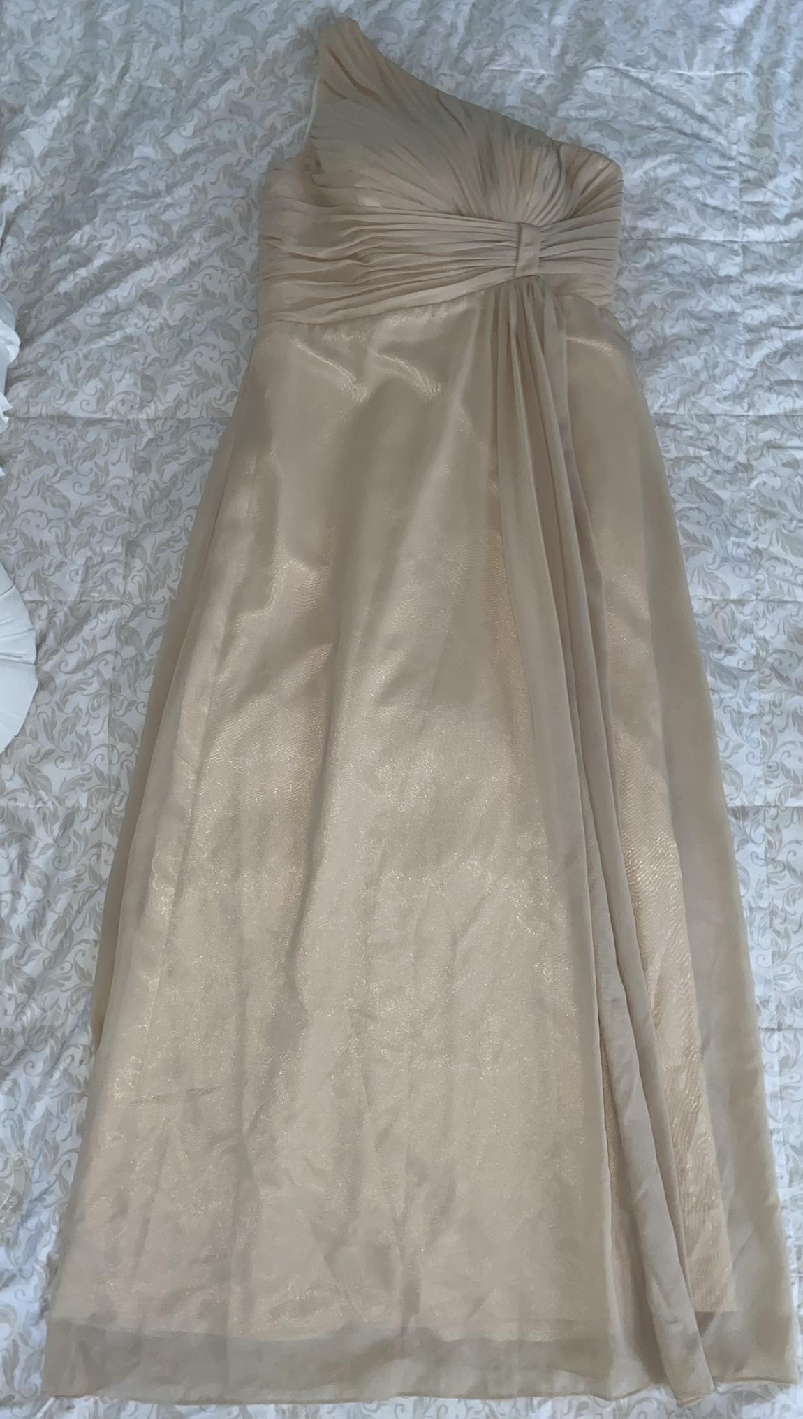 Size 14 Nude A-line Dress on Queenly