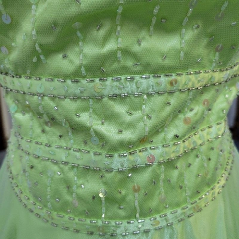 Style C4542 Nina Canacci Size 6 Prom Strapless Sheer Green Ball Gown on Queenly