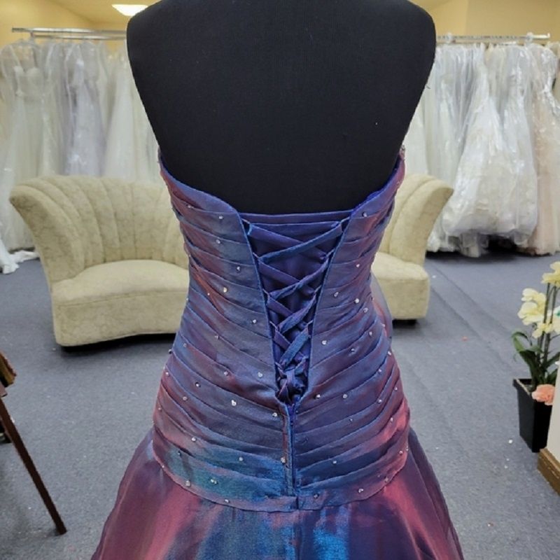 Style 14516 Panoply Size 8 Prom Strapless Sheer Multicolor Ball Gown on Queenly