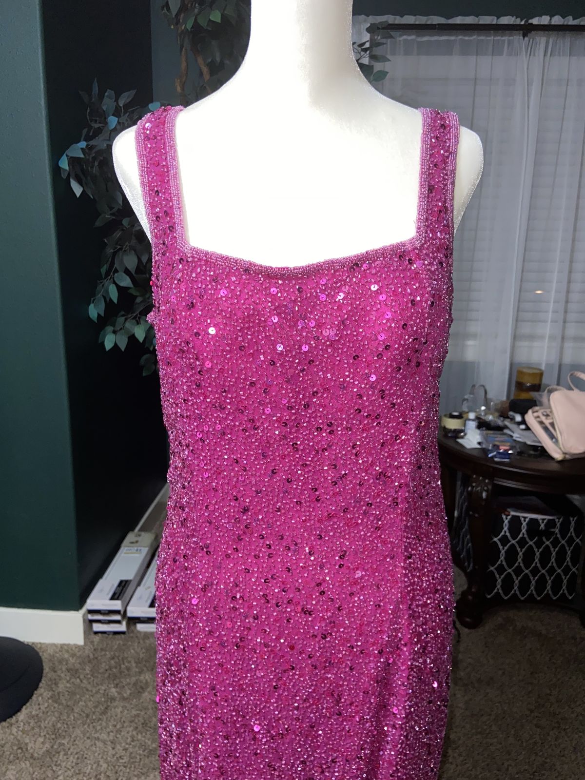 Size 8 Prom Hot Pink Floor Length Maxi on Queenly