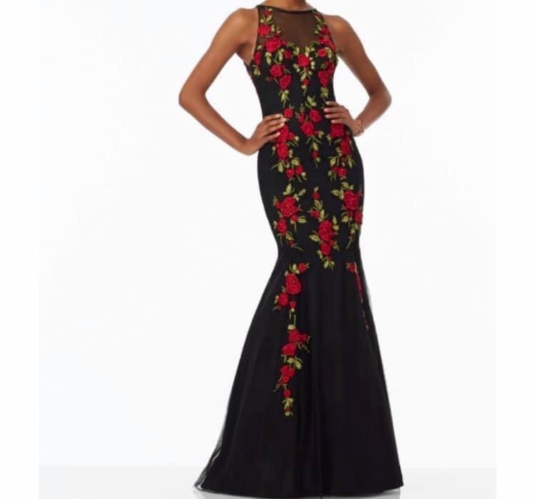 MoriLee Size 4 Black Mermaid Dress on Queenly