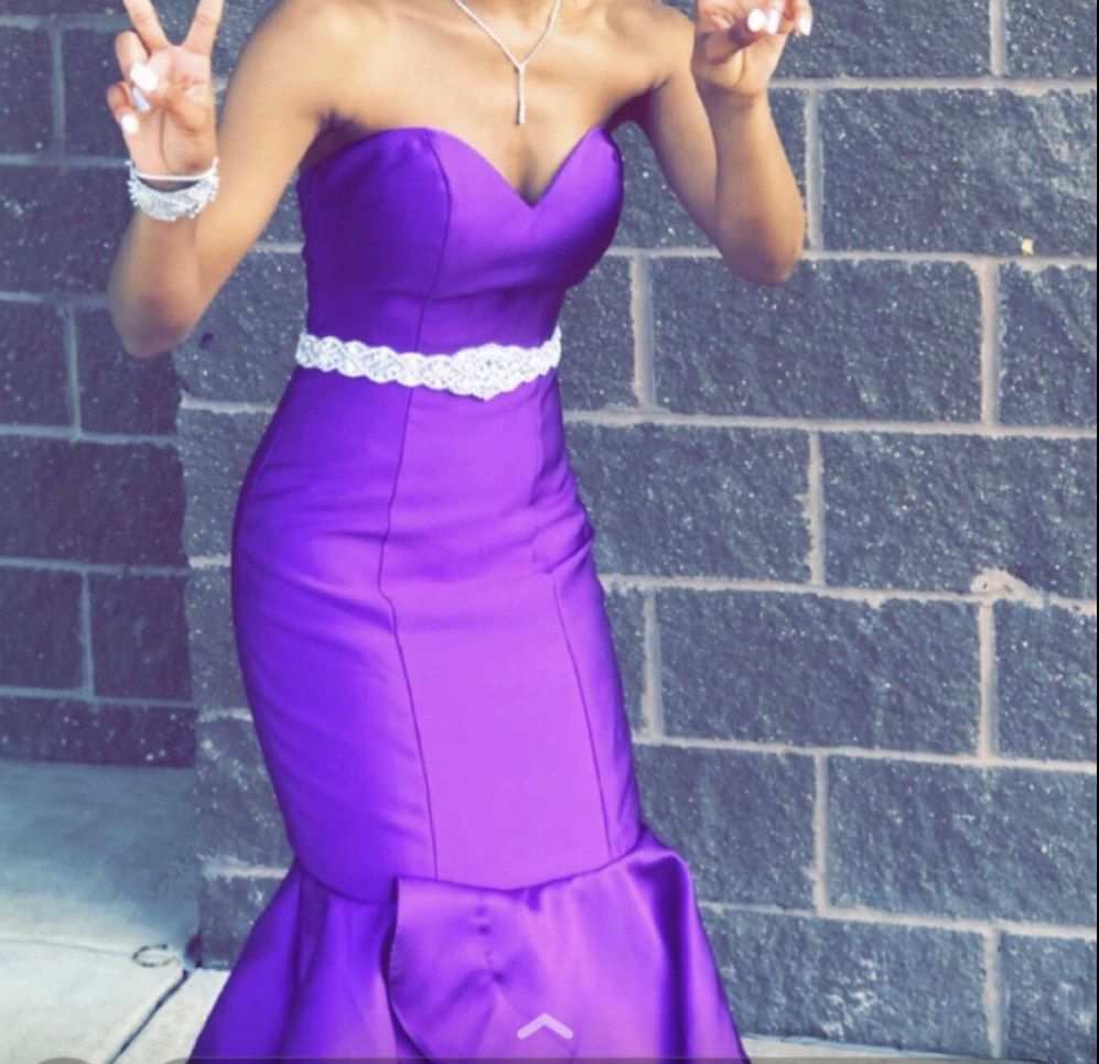 Madison James Size 2 Prom Purple Mermaid Dress on Queenly