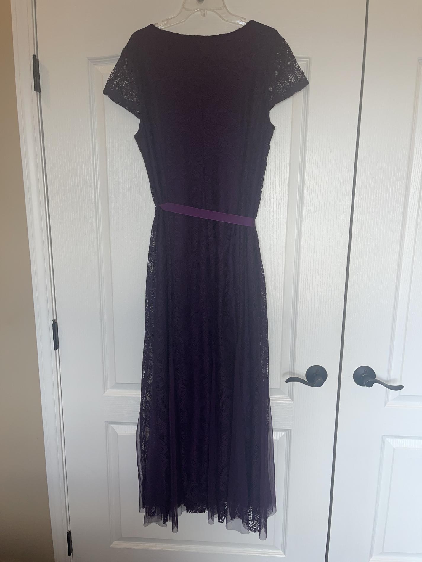 Plus Size 18 Lace Purple Cocktail Dress on Queenly