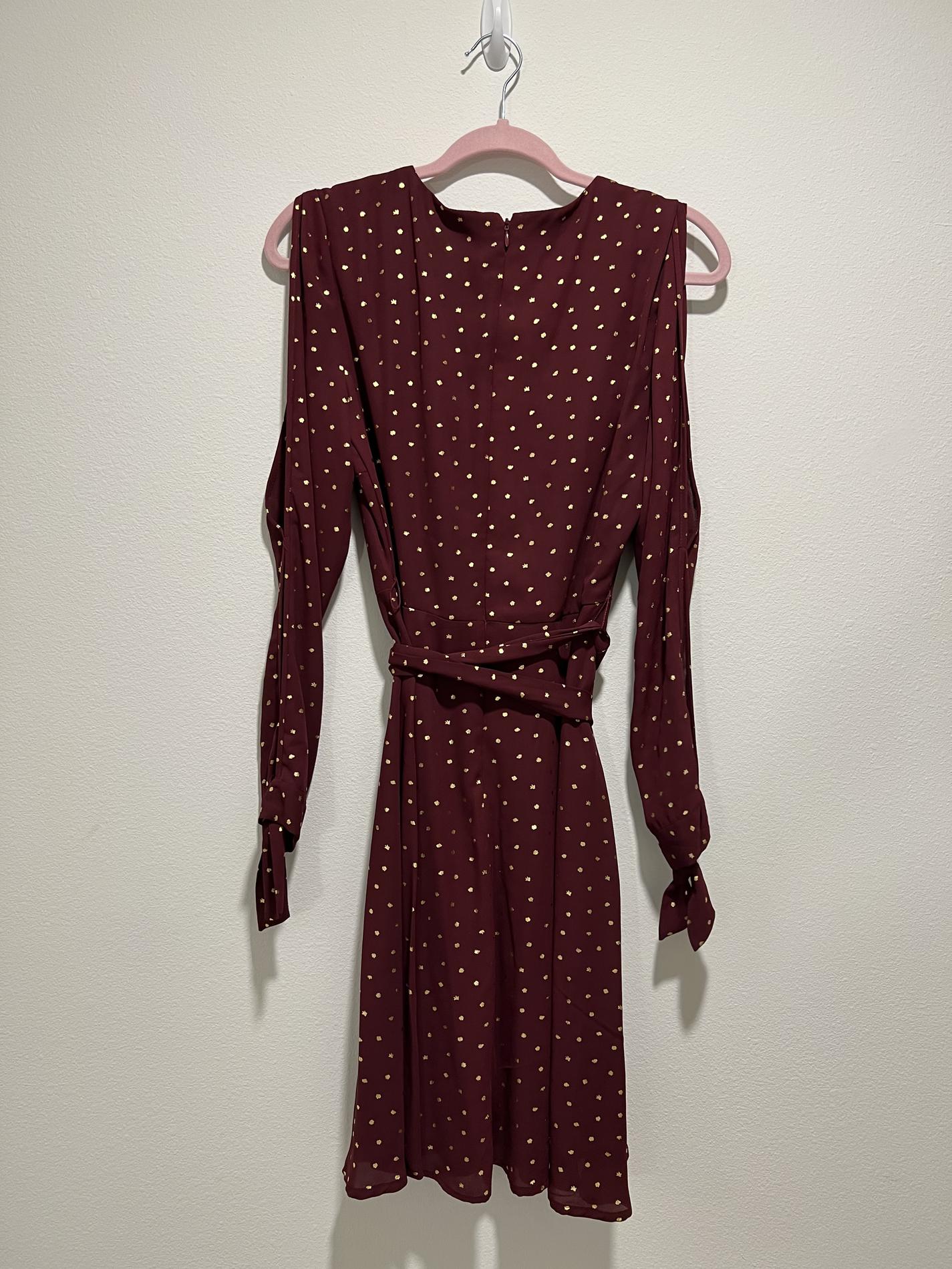 Laundry Size 8 Burgundy Red A-line Dress on Queenly