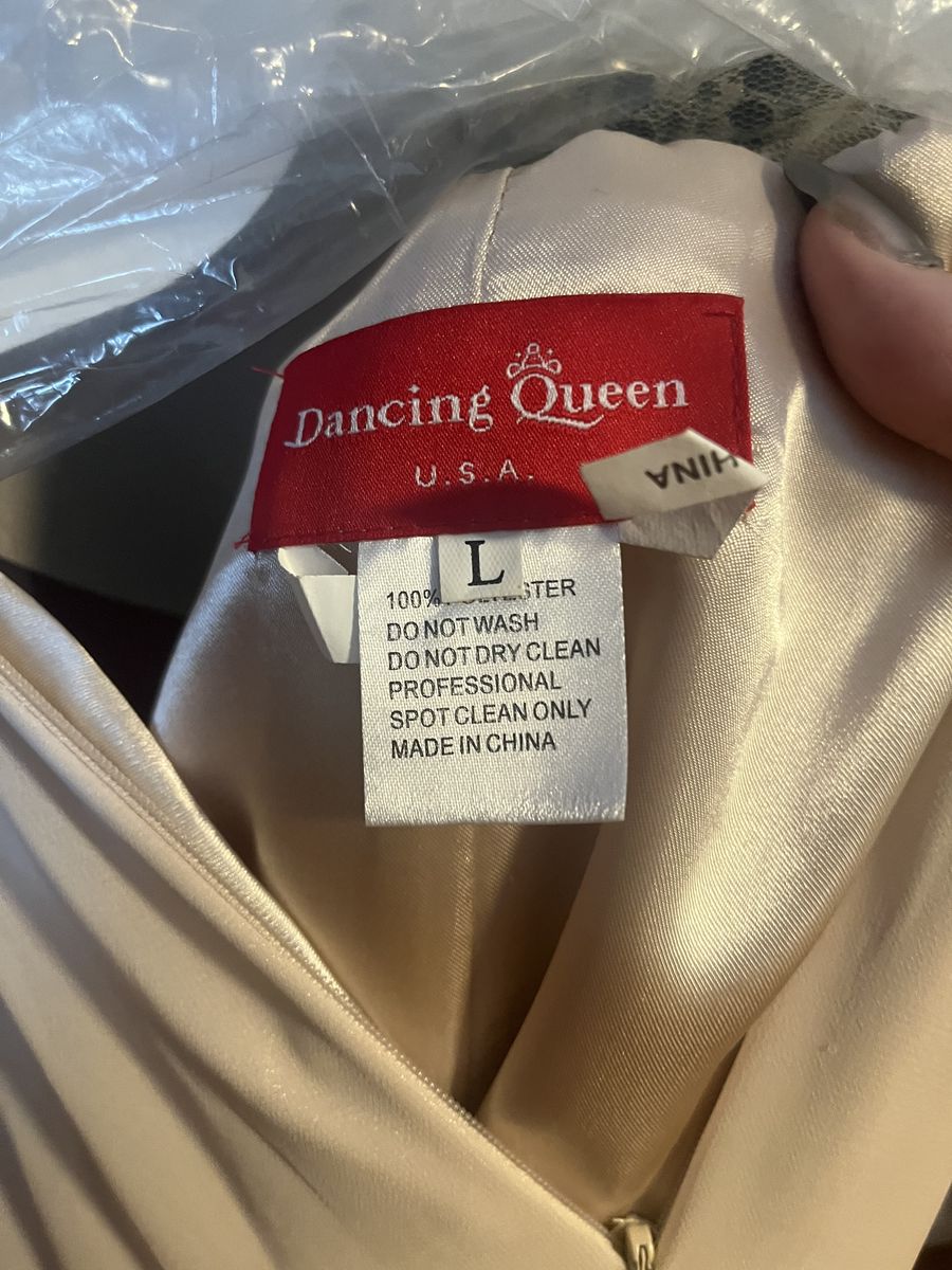 Dancing Queen Size 10 Nude Floor Length Maxi on Queenly