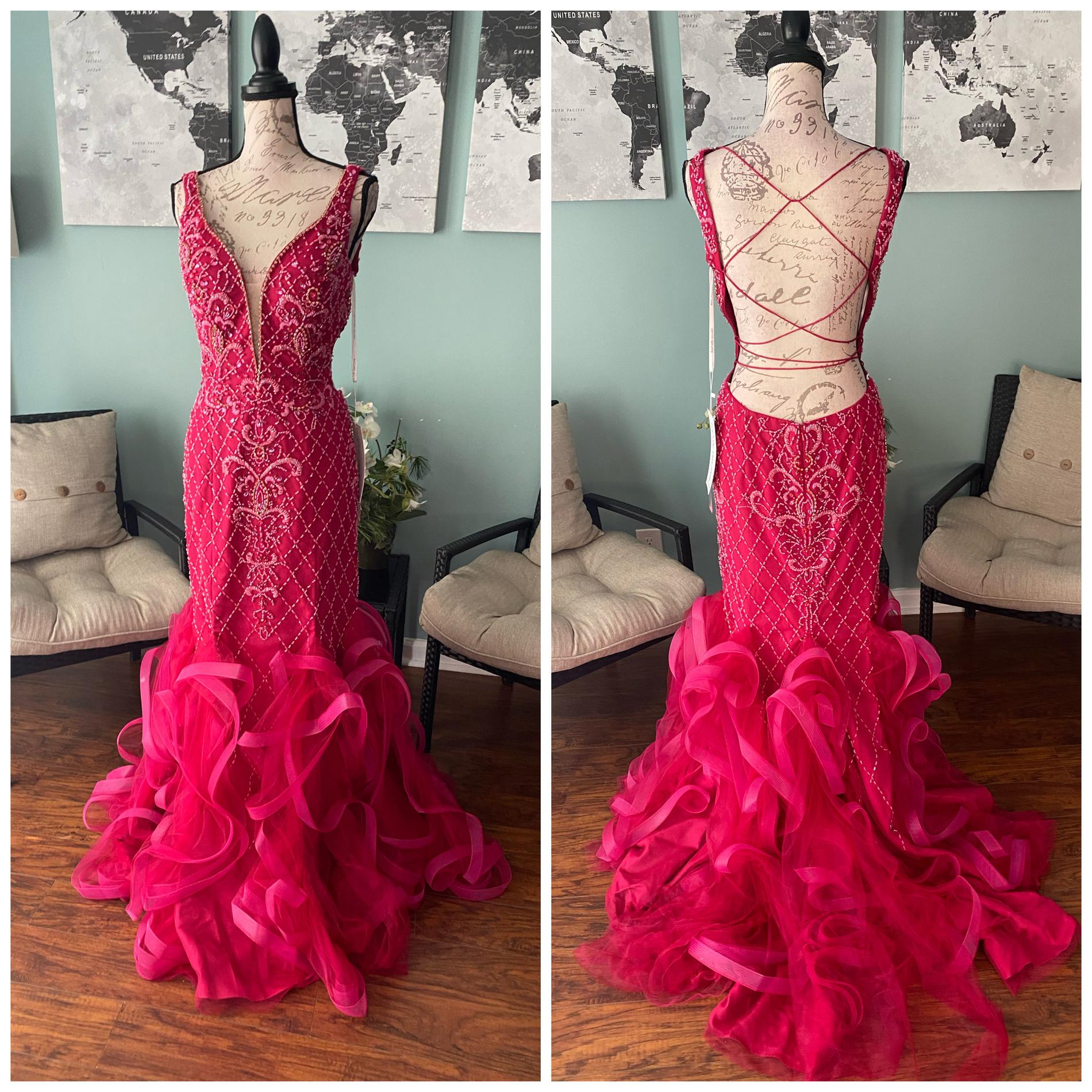 Rachel Allan Size 0 Prom Pink Mermaid Dress on Queenly