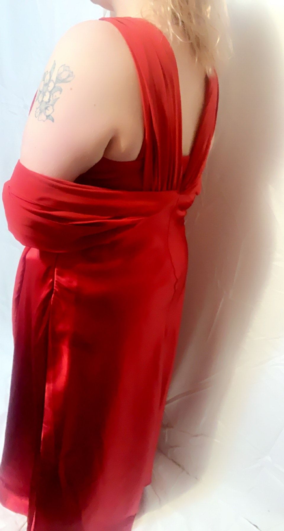 Plus Size 18 Prom Red A-line Dress on Queenly