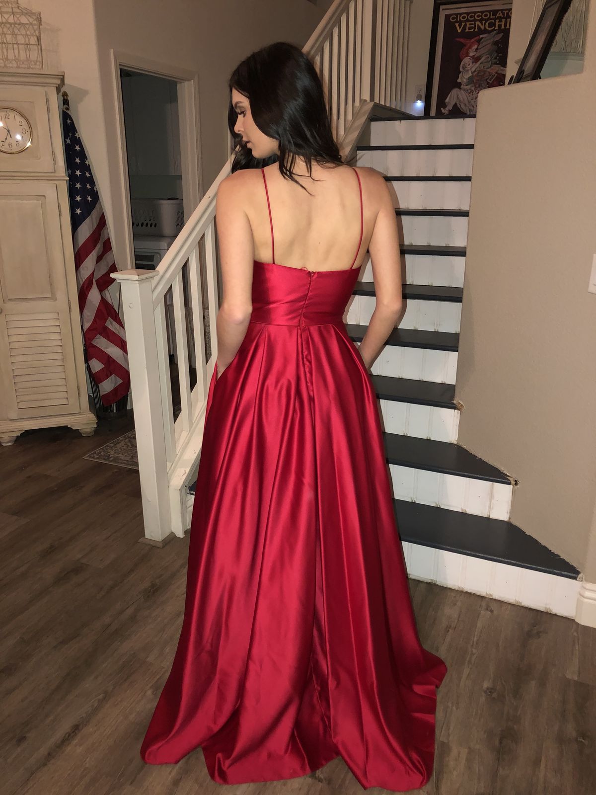 Betsy and Adam Size 4 Prom Red Ball Gown on Queenly