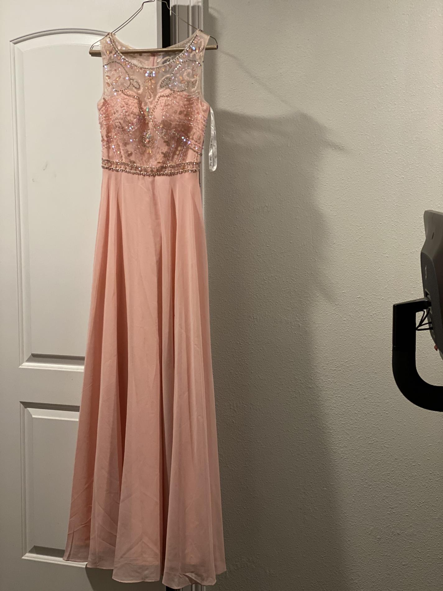 Size 2 Prom Sequined Light Pink Floor Length Maxi on Queenly
