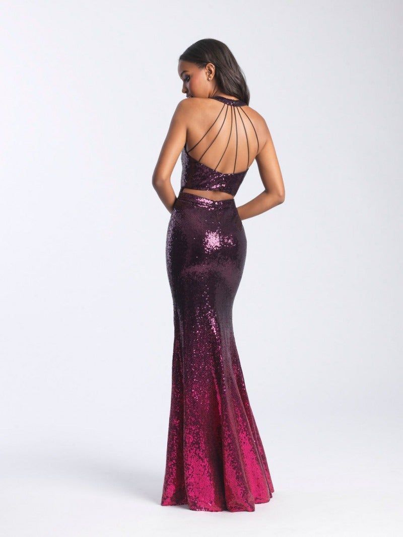 Style 20-362 Madison James Green Size 8 Jewelled Military Prom Straight Dress on Queenly