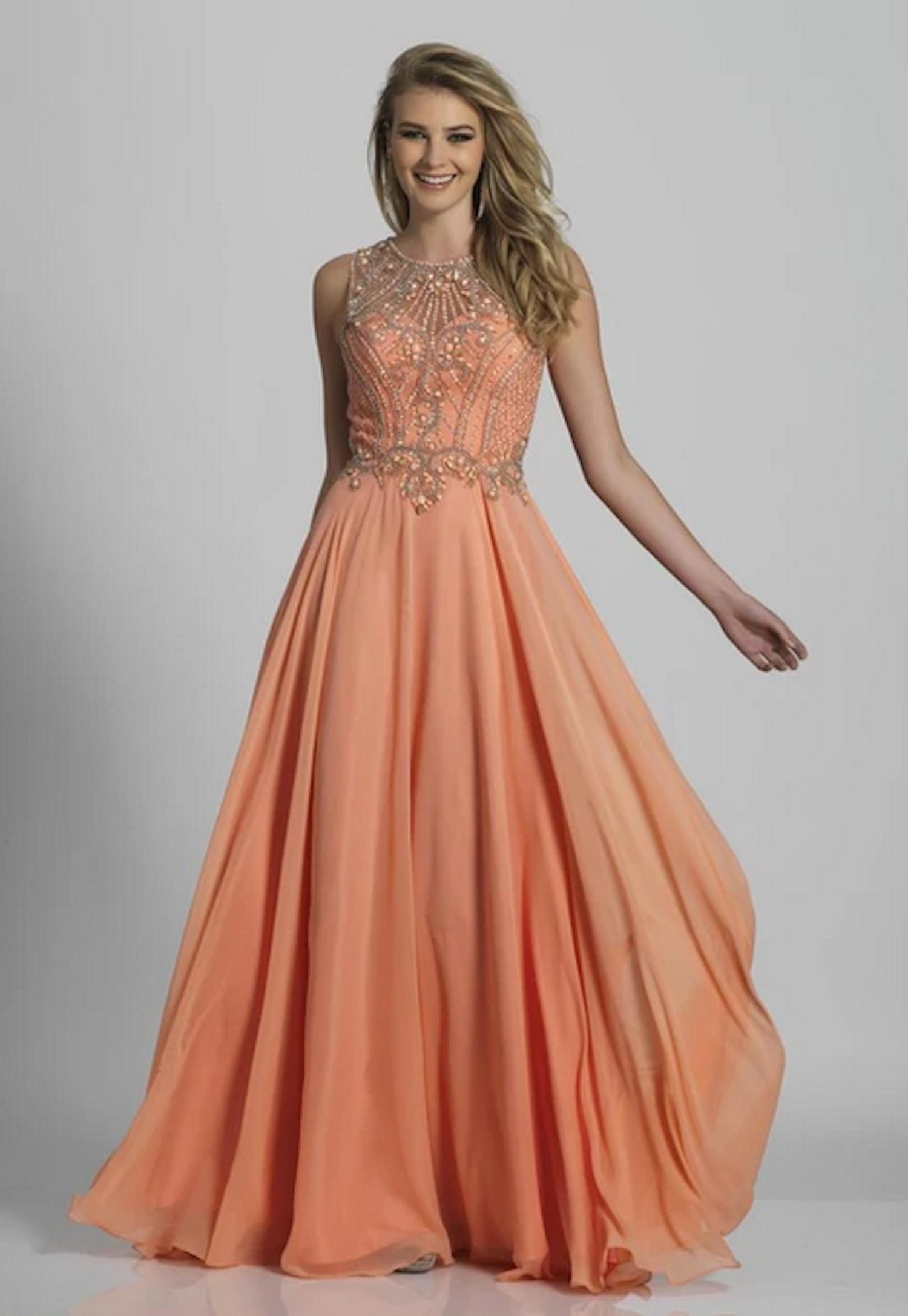 Style A6347W Dave and Johnny Plus Size 16 Prom Sequined Coral A-line Dress on Queenly