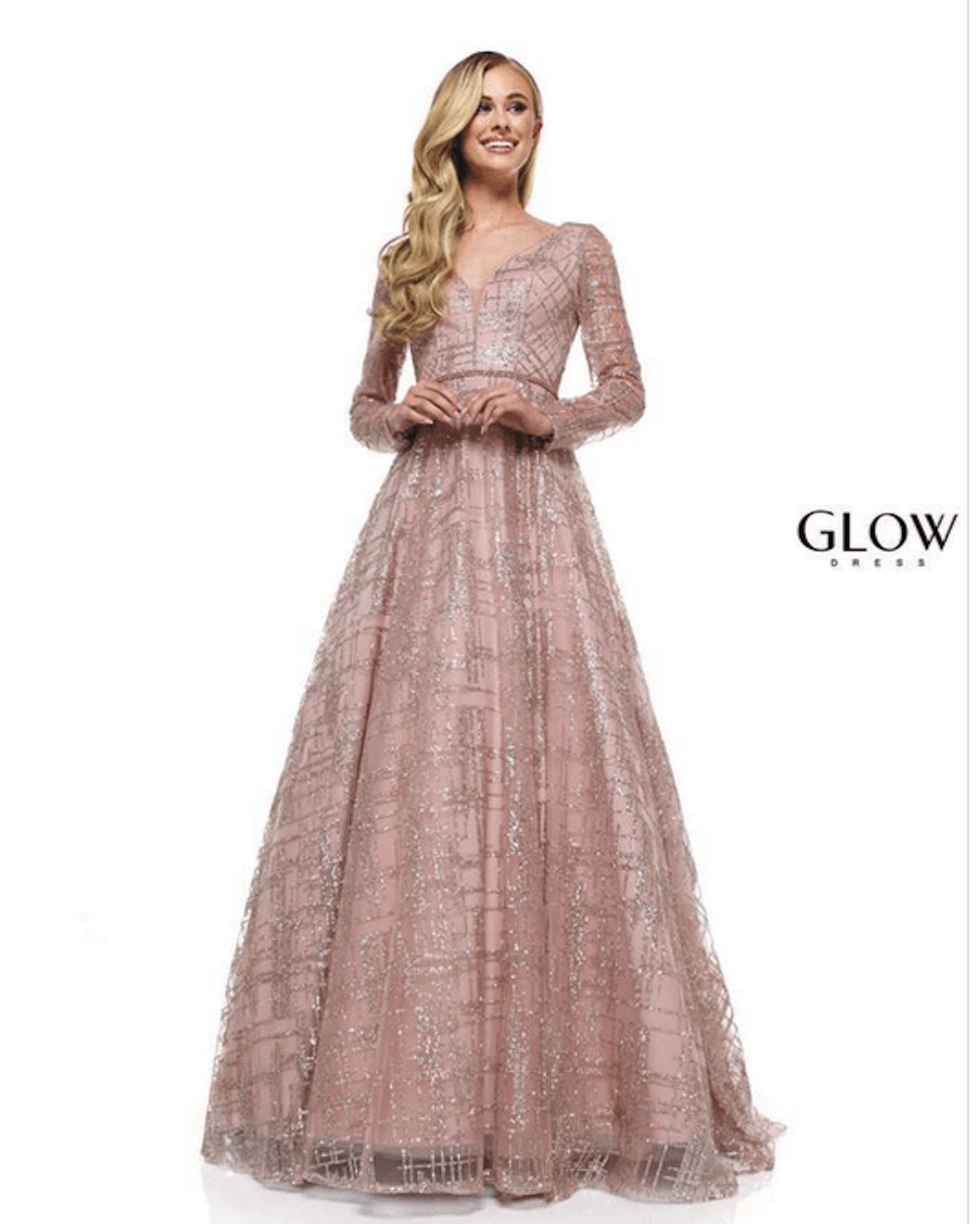 Style G902 Colors Size 4 Prom Long Sleeve Sheer Pink A-line Dress on Queenly