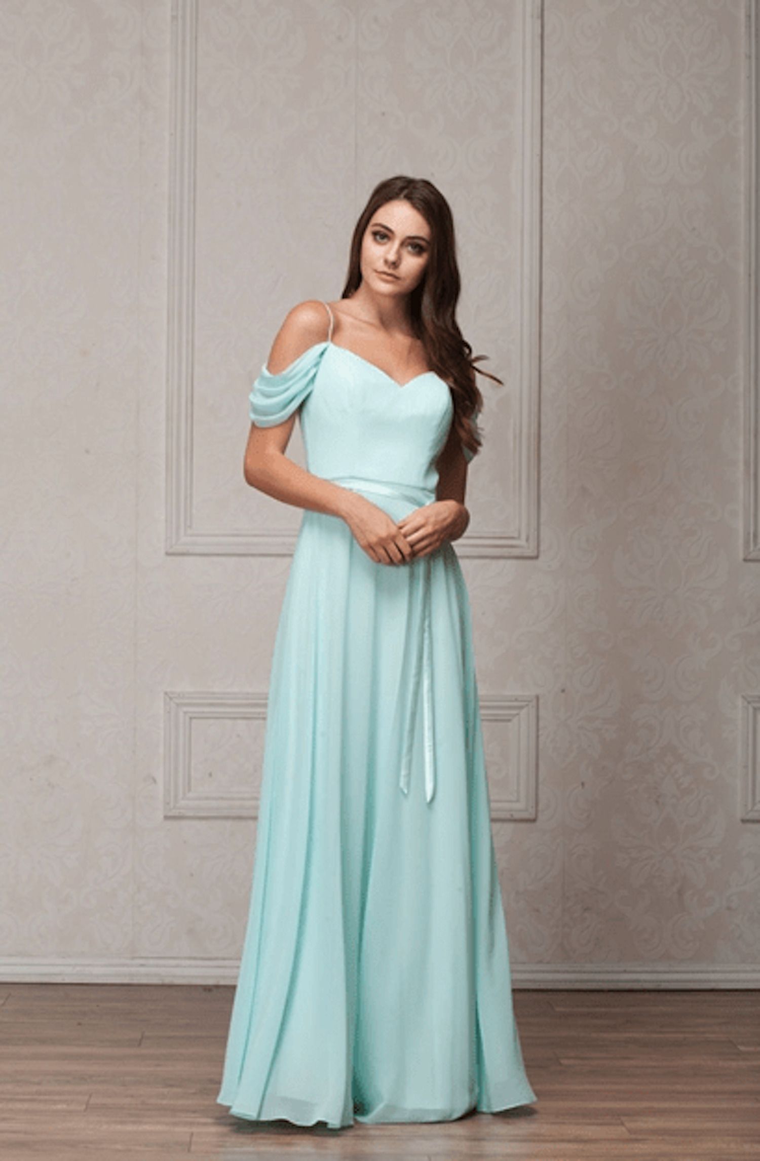 Style 824 Amelia Plus Size 18 Prom Off The Shoulder Satin Turquoise Blue Floor Length Maxi on Queenly
