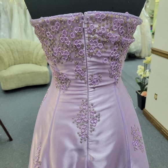 Style HBP1933 Precious Formals Size 6 Prom Strapless Purple Ball Gown on Queenly