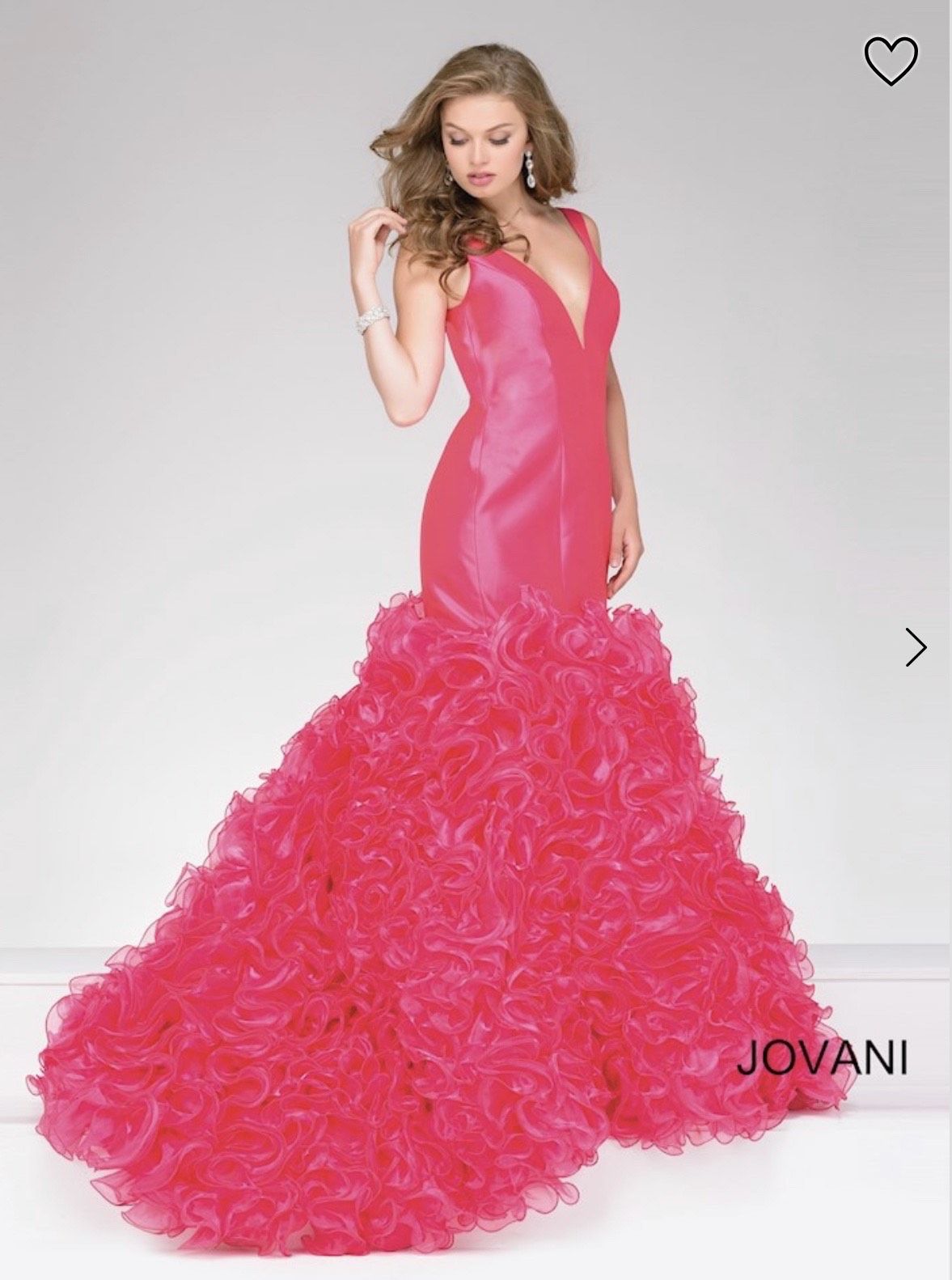 Jovani Size 2 Prom Hot Pink Mermaid Dress on Queenly