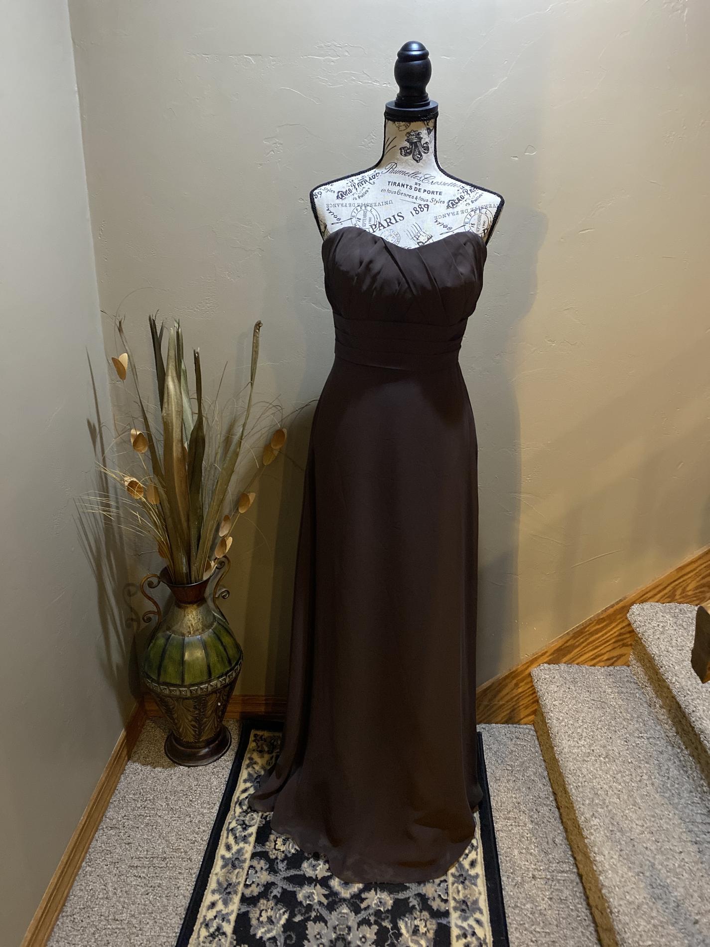 B2 Size 10 Strapless Black Floor Length Maxi on Queenly