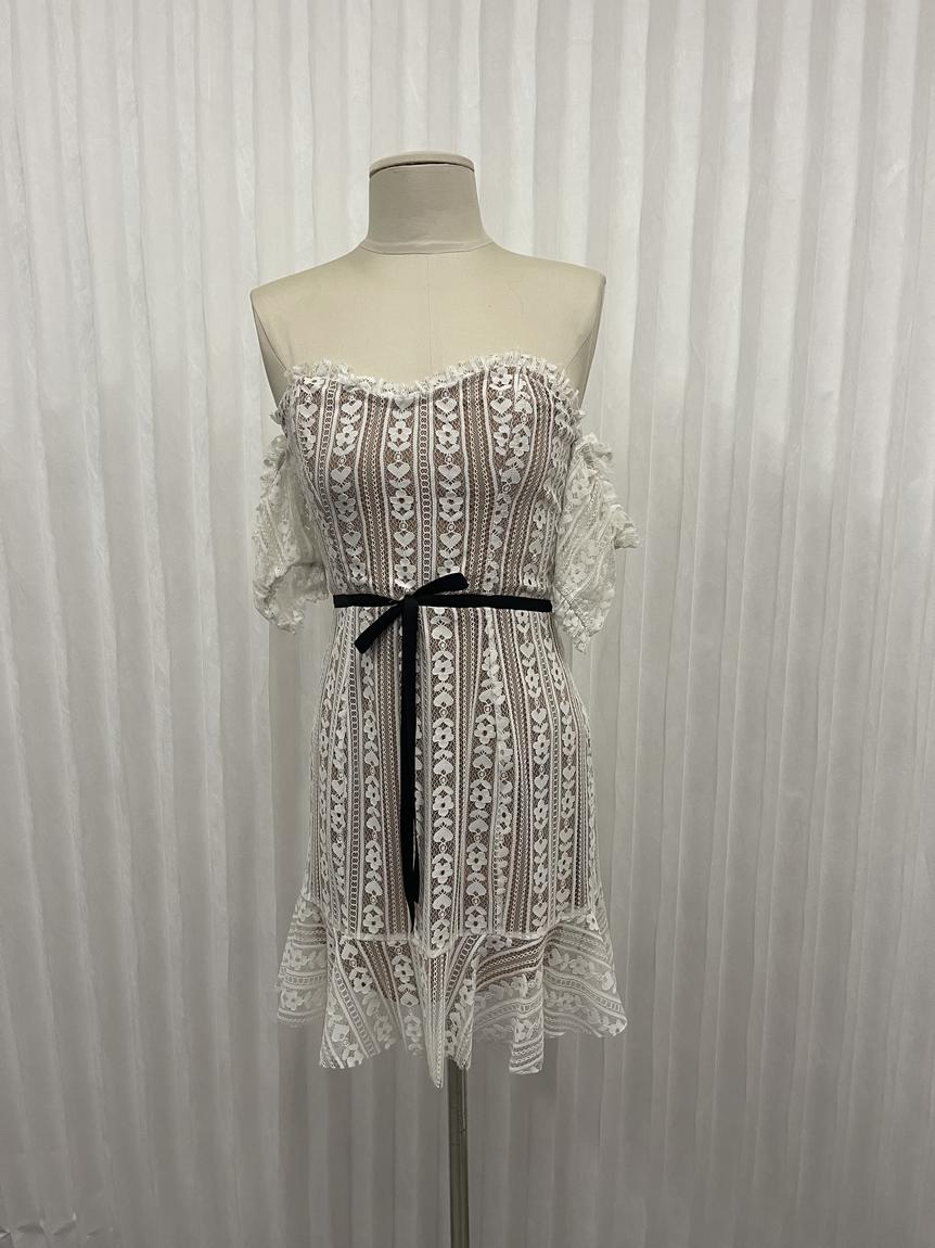 For Love & Lemons Size 6 White Cocktail Dress on Queenly