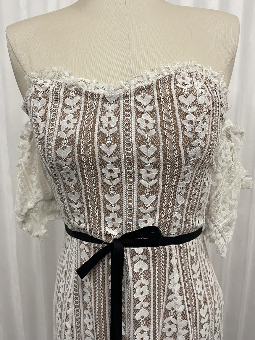 For Love & Lemons Size 6 White Cocktail Dress on Queenly