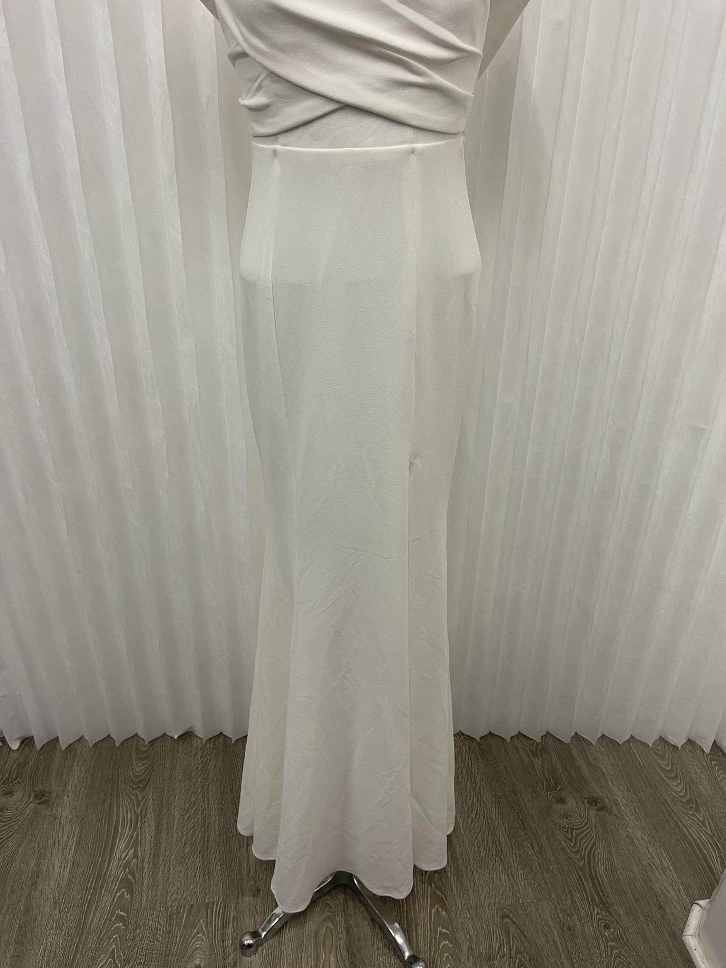 Fashion Nova Size 6 Off The Shoulder White Side Slit Dress on Queenly