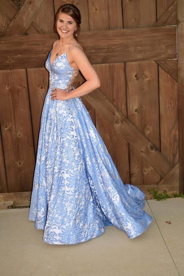 Sherri Hill Size 00 Prom Light Blue Ball Gown on Queenly