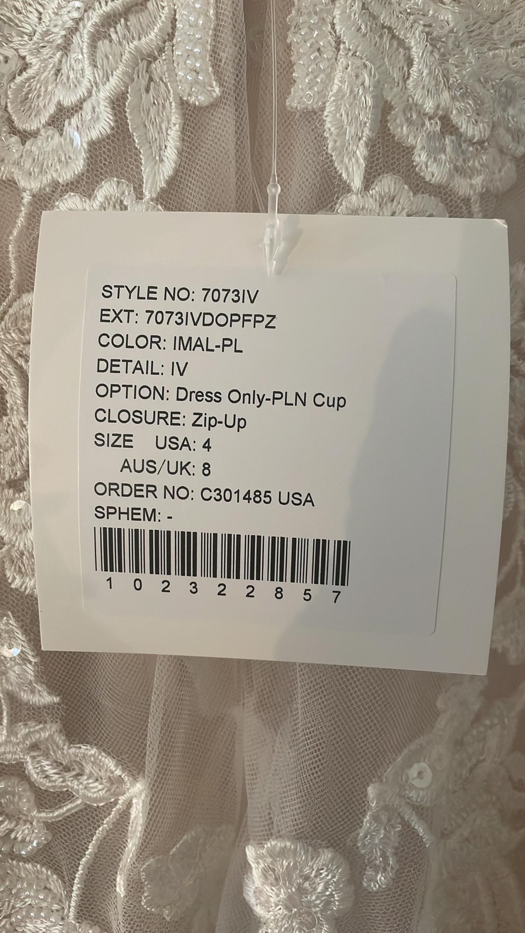 Stella York Size 4 White A-line Dress on Queenly