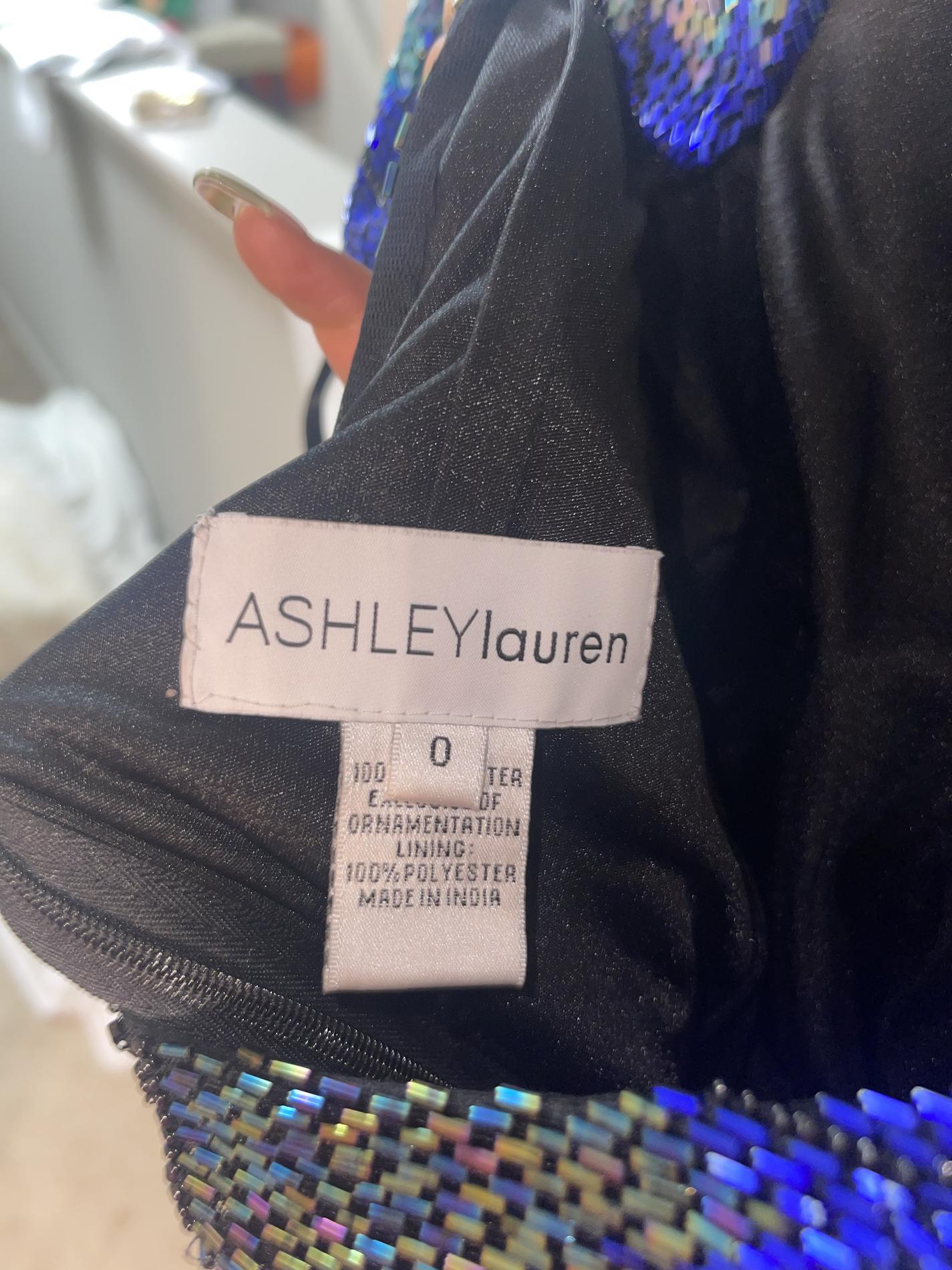 Ashley Lauren Size 0 Homecoming High Neck Sequined Multicolor Cocktail Dress on Queenly