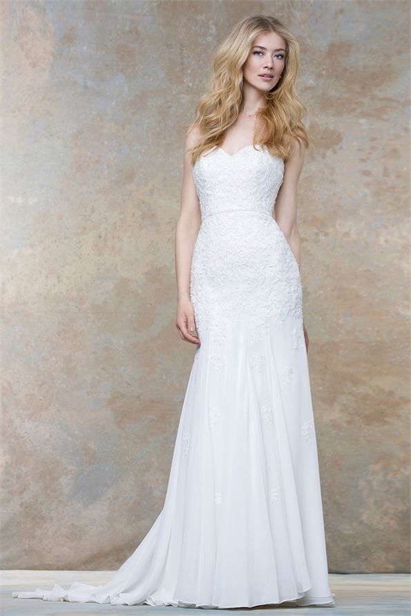 Style 15180 Ellis White Size 12 Plus Size Wedding Ivory Mermaid Dress on Queenly