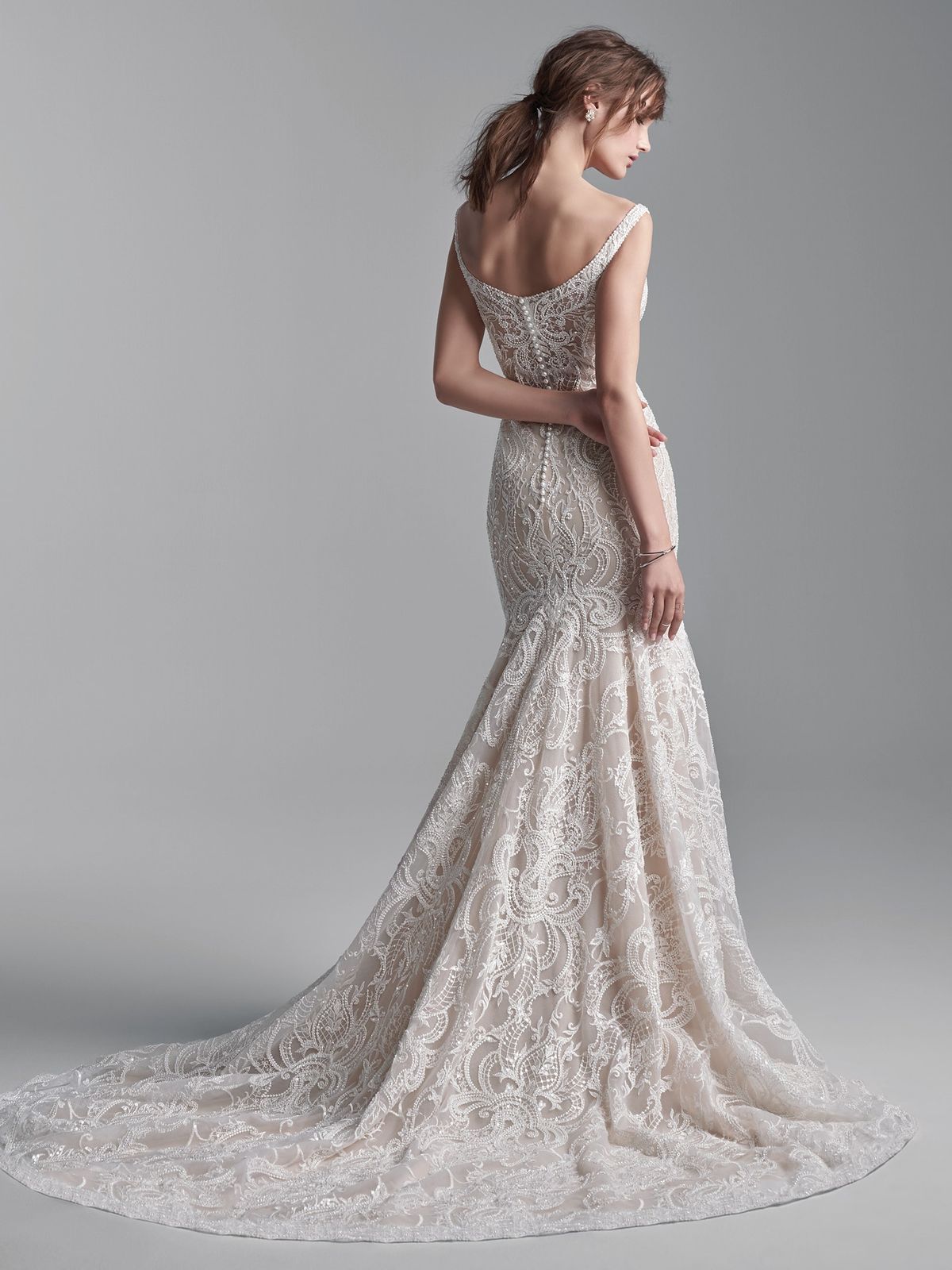 Style ELIAS Sottero and Midgley Size 14 Wedding Off The Shoulder Lace White Mermaid Dress on Queenly