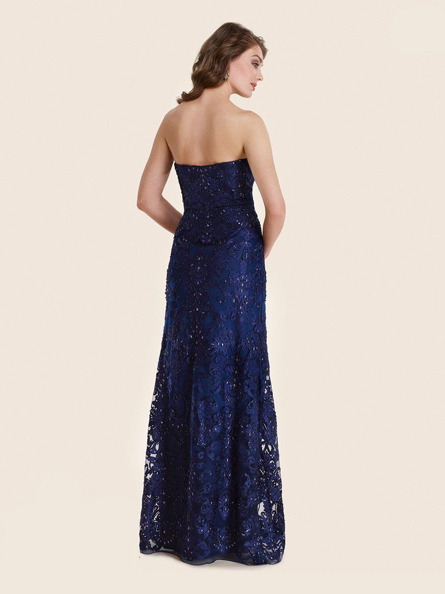 Style RD2624-1 Colors Plus Size 24 Pageant Lace Navy Blue Floor Length Maxi on Queenly