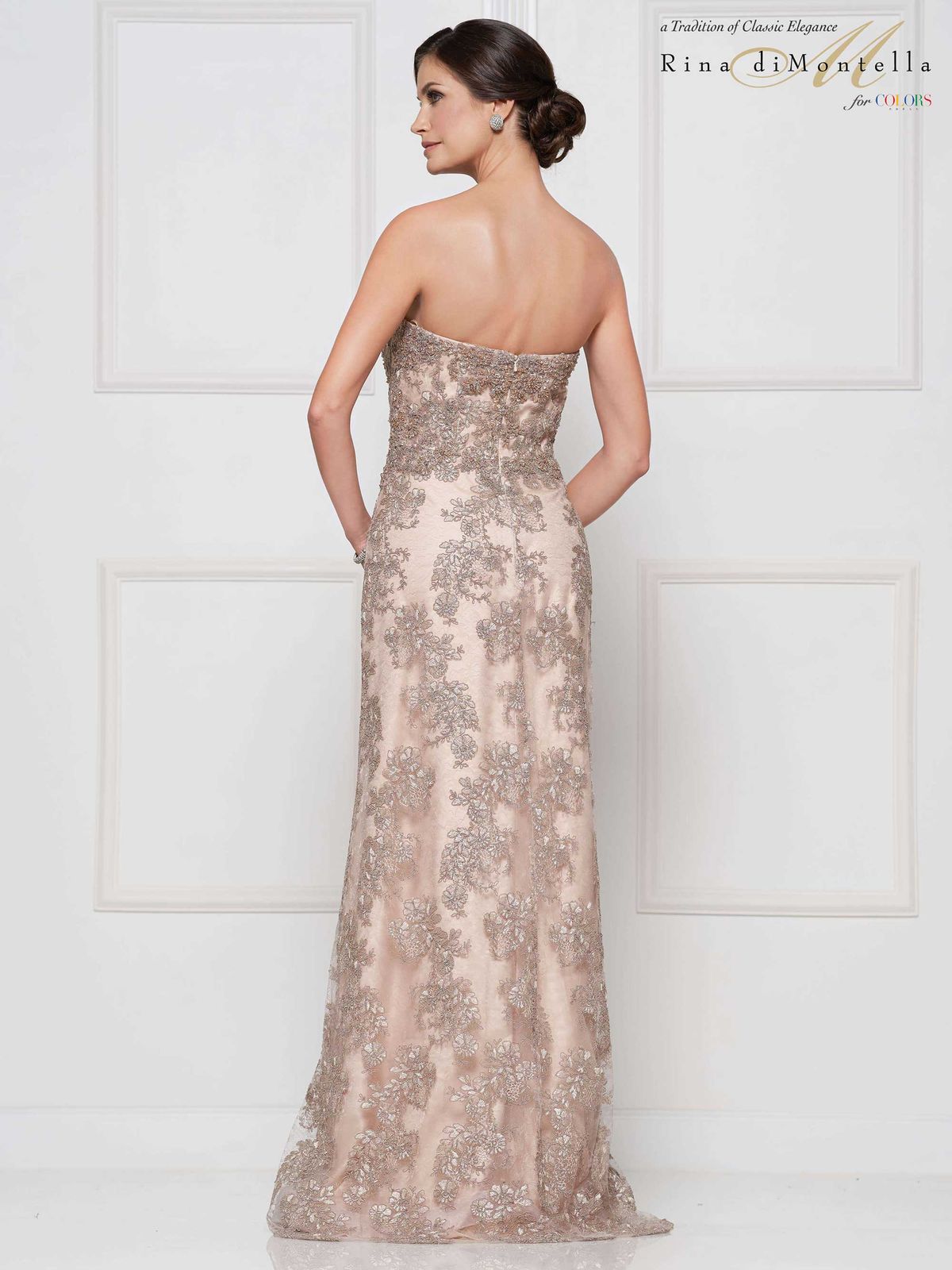 Style RD2627 Colors Plus Size 16 Pageant Off The Shoulder Rose Gold Ball Gown on Queenly