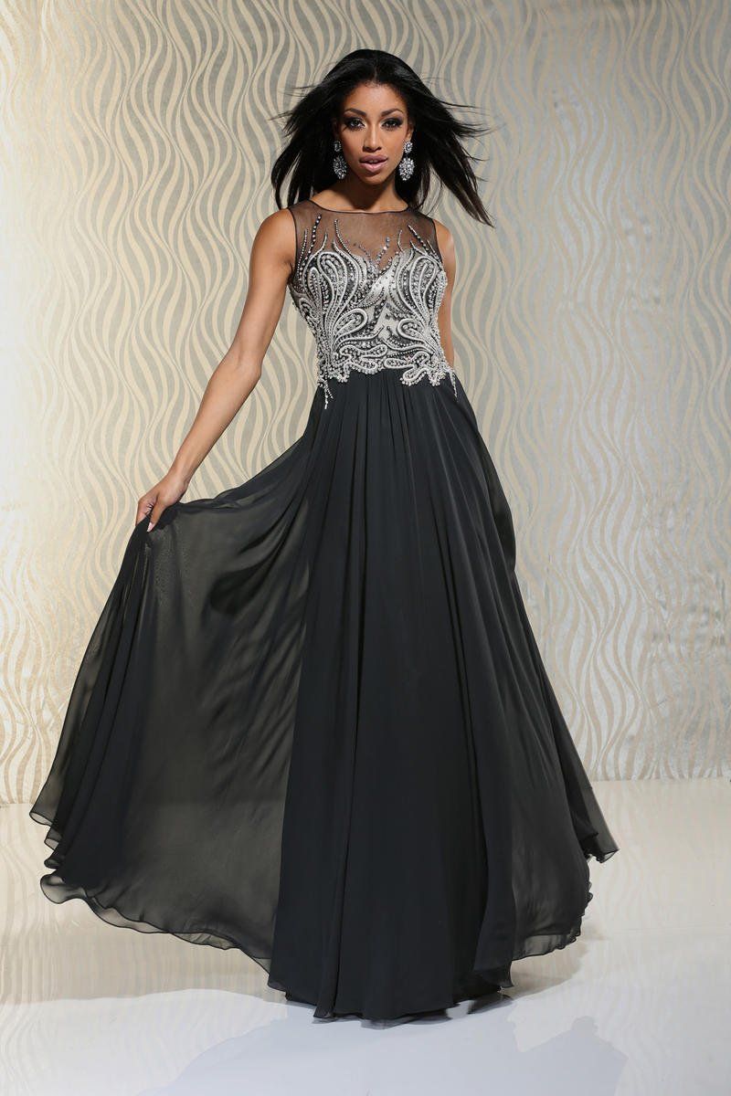 Style 30585 Impression Size 14 Prom Black A-line Dress on Queenly