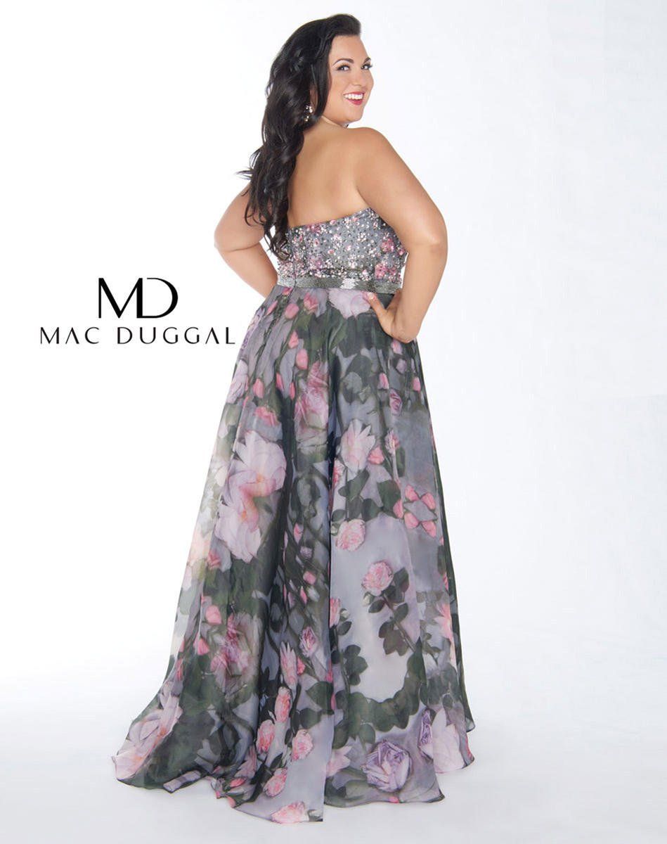 Style 77390 Mac Duggal Blue Size 14 Black Tie Floor Length Military A-line Dress on Queenly