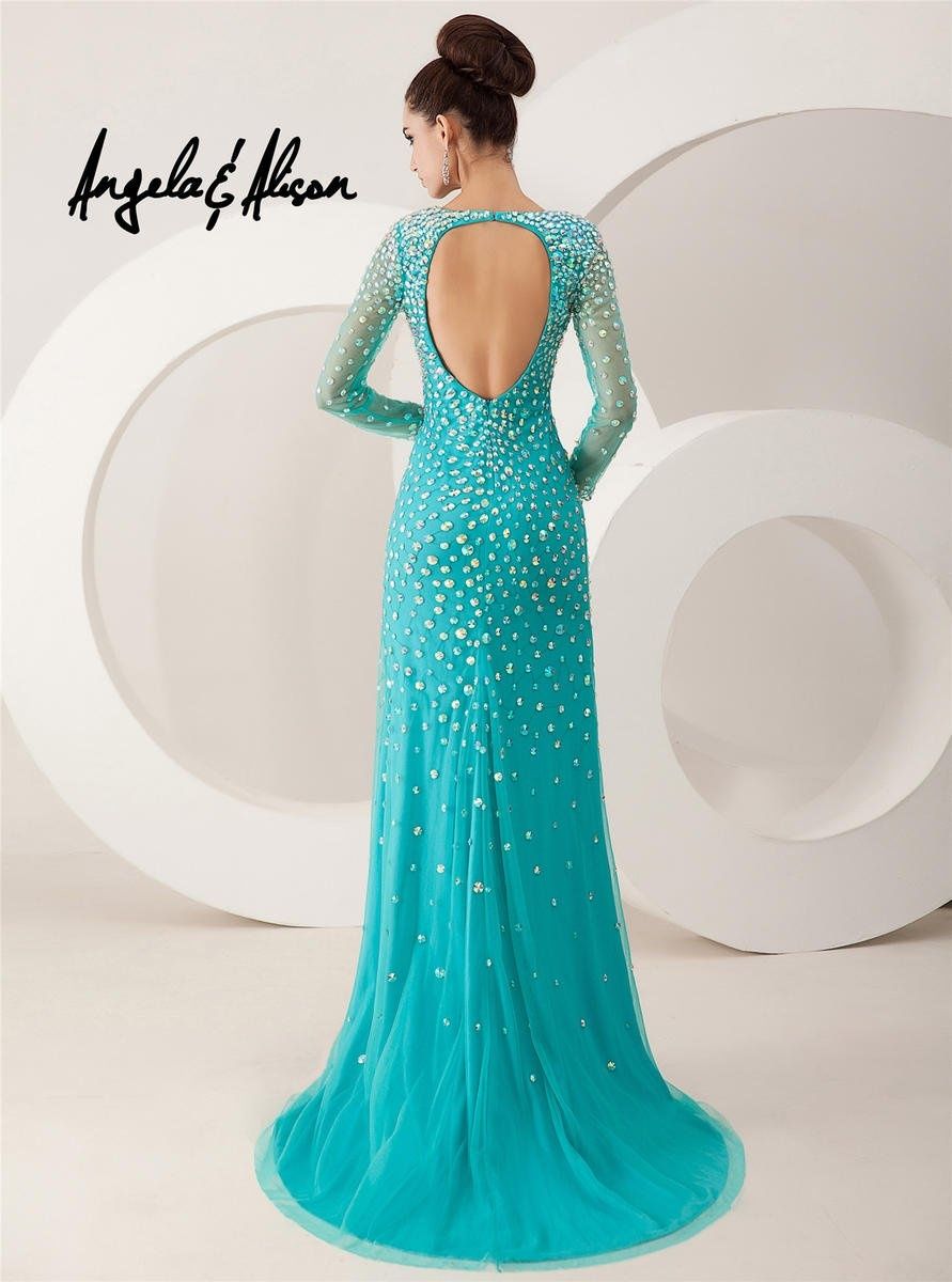 Style 41004 Angela and Alison Size 6 Prom Green Mermaid Dress on Queenly