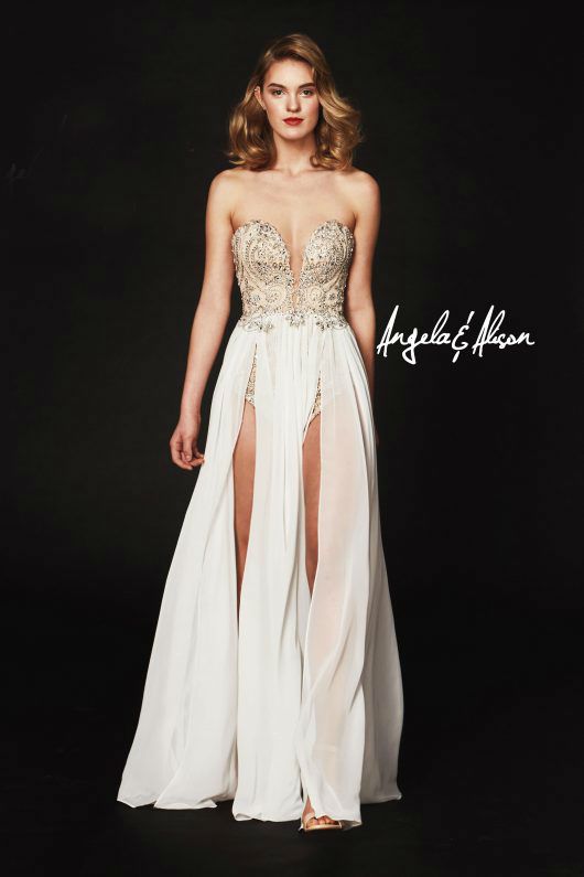 Style ANG47028 Angela and Alison Size 2 Prom White Floor Length Maxi on Queenly