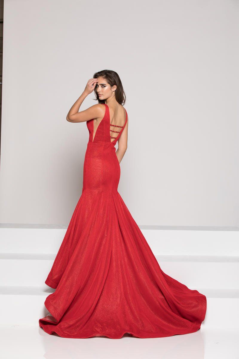 Style COL2391 Colors Size 2 Prom Red Mermaid Dress on Queenly