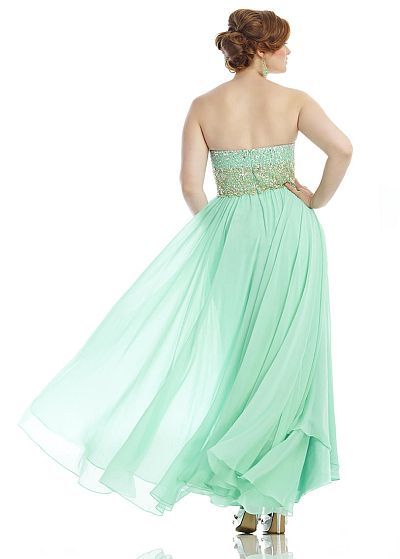 Style D477 Riva Plus Size 18 Prom Green A-line Dress on Queenly