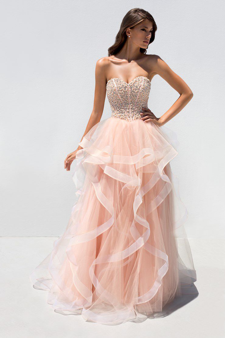 Style P618 Eleni Elias Size 4 Prom Pink A-line Dress on Queenly