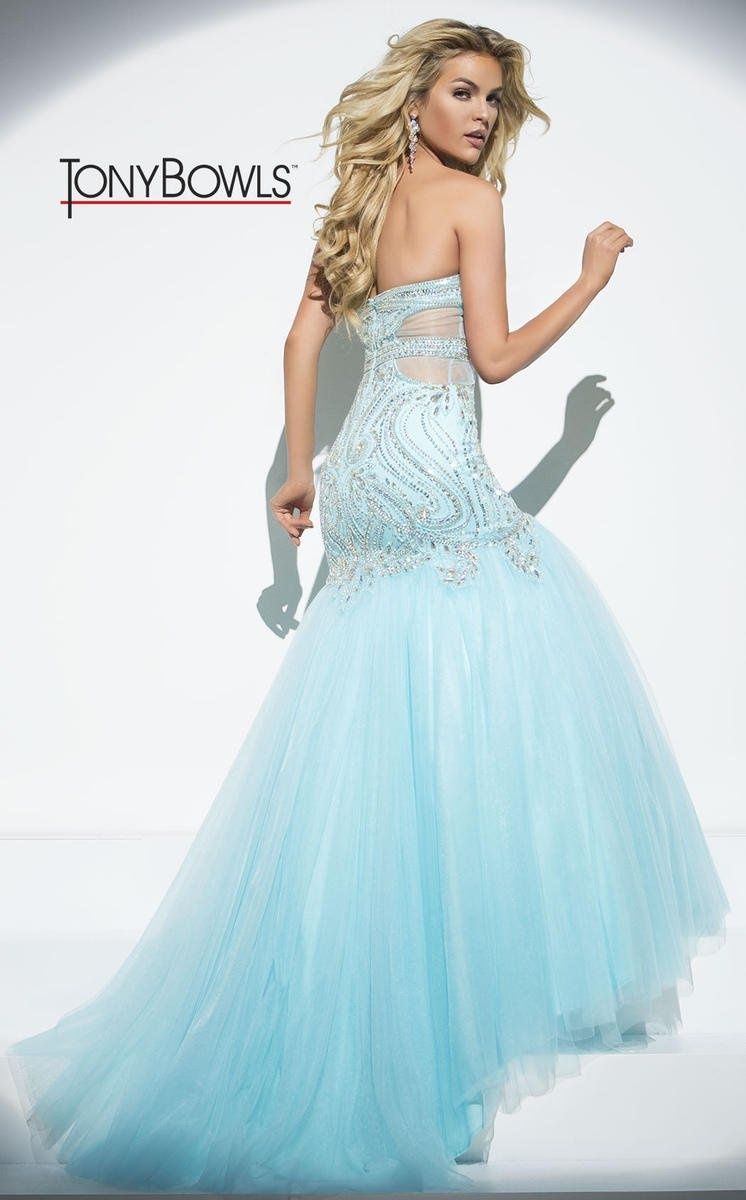 Style TB11755 Tony Bowls Plus Size 16 Prom Light Blue Mermaid Dress on Queenly