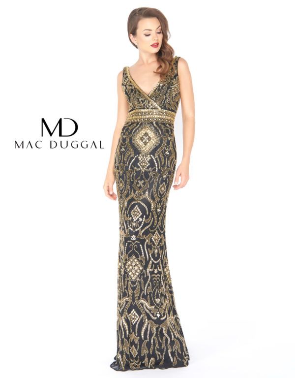 Style MD5954 Mac Duggal Size 10 Pageant Black Floor Length Maxi on Queenly