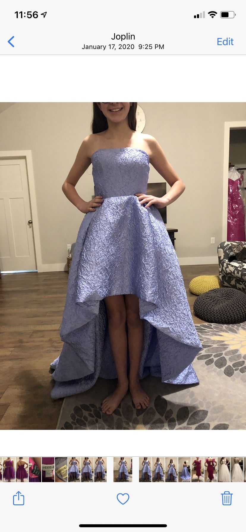 Sherri Hill Size 2 Prom Strapless Purple Cocktail Dress on Queenly