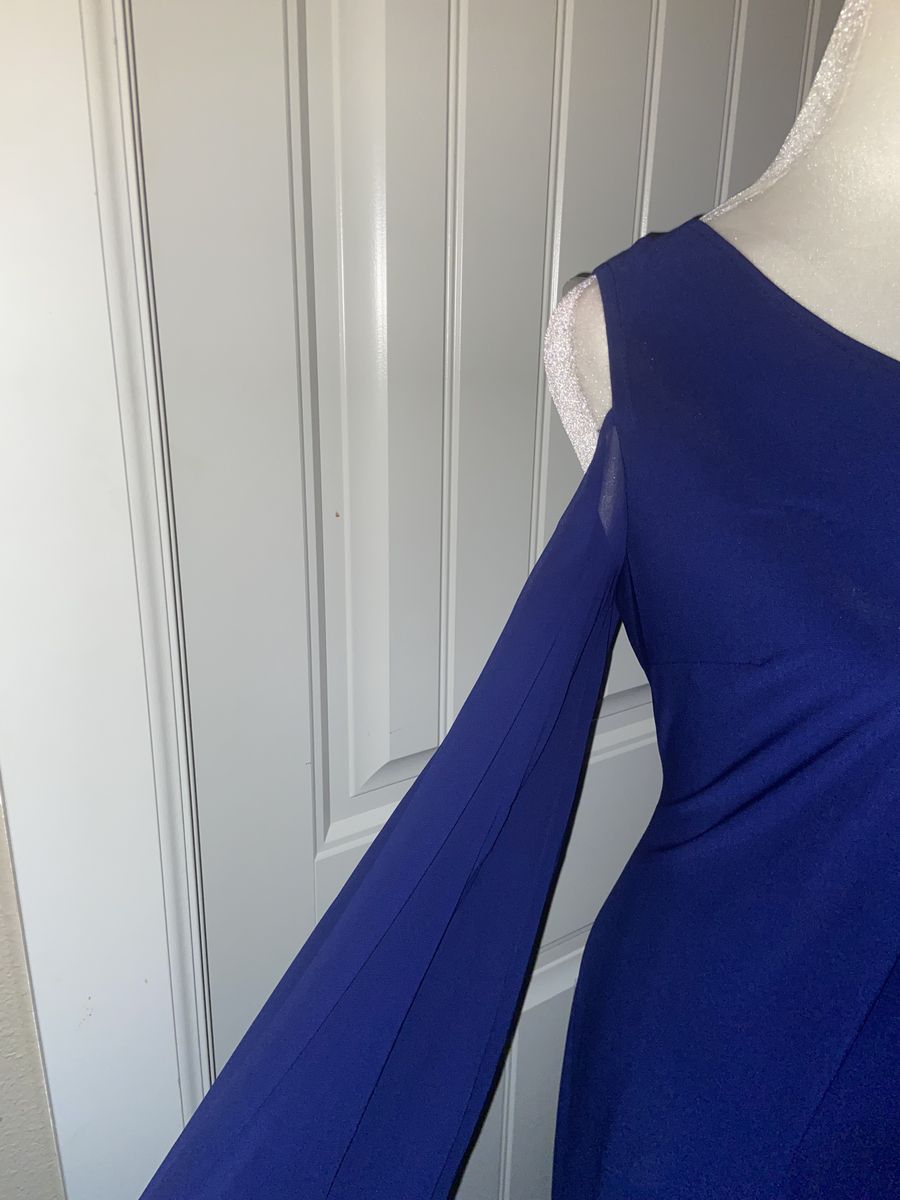 MSK Size 10 Blue A-line Dress on Queenly