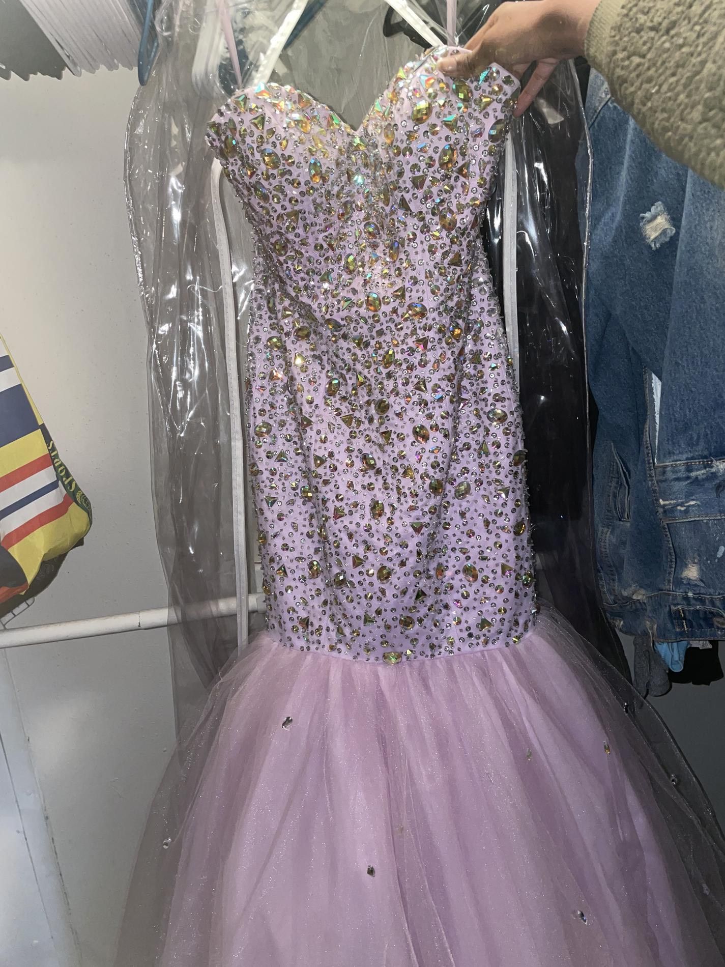 Size 4 Prom Sequined Multicolor Mermaid Dress on Queenly