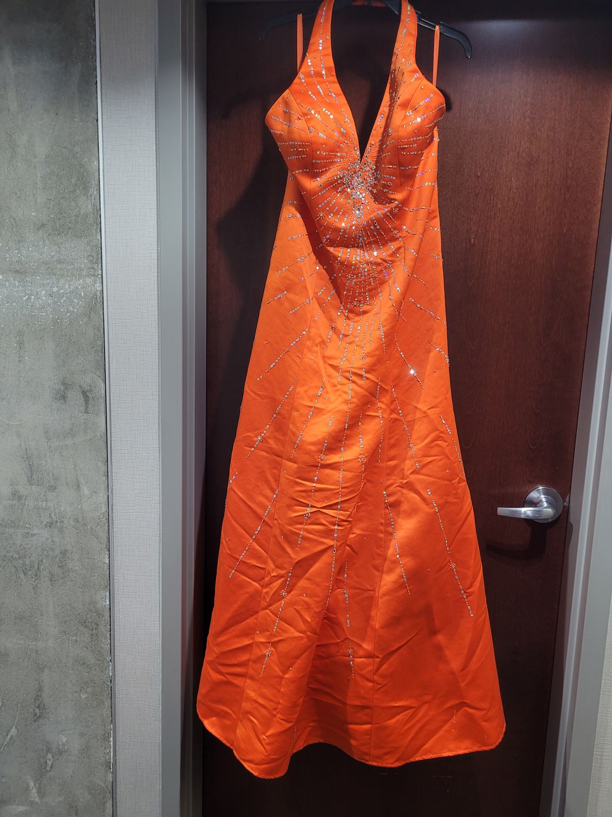 Style 8252 MoriLee Plus Size 18 Orange A-line Dress on Queenly