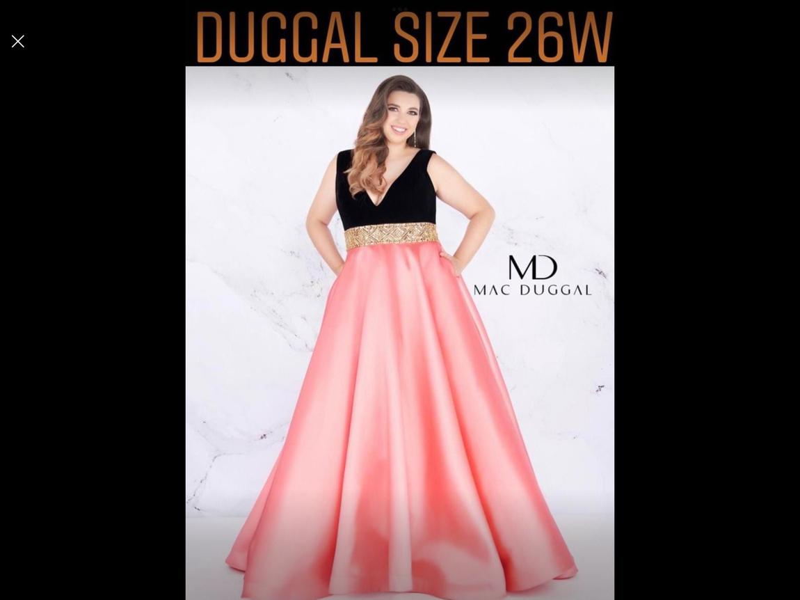 Mac Duggal Plus Size 26 Prom Sequined Pink Ball Gown on Queenly