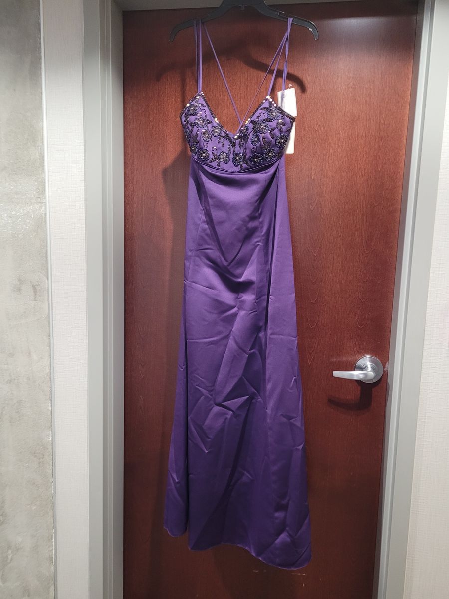 Style 1001 Precious Formals Size 14 Purple A-line Dress on Queenly