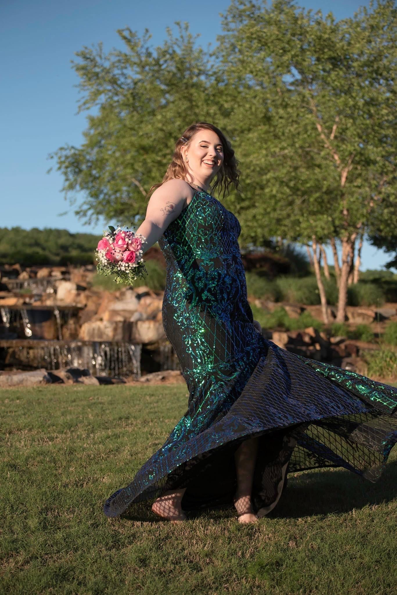Rachel Allan Plus Size 16 Prom Multicolor Mermaid Dress on Queenly